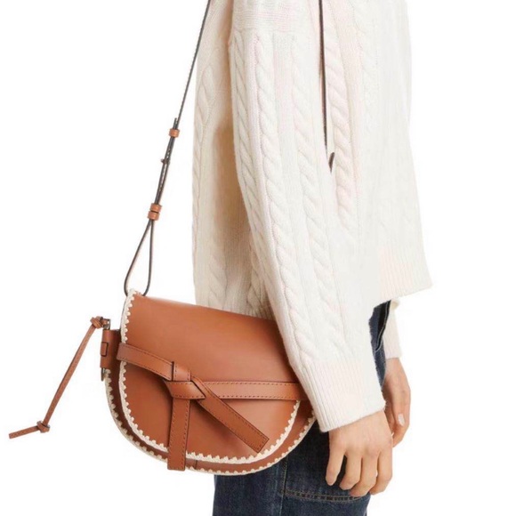 Loewe Handbags - Loewe Tan and Cream Crossbody Bag